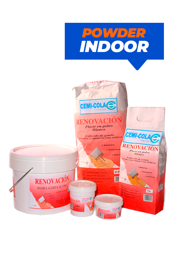 Powder putty renovation CEMICOLA